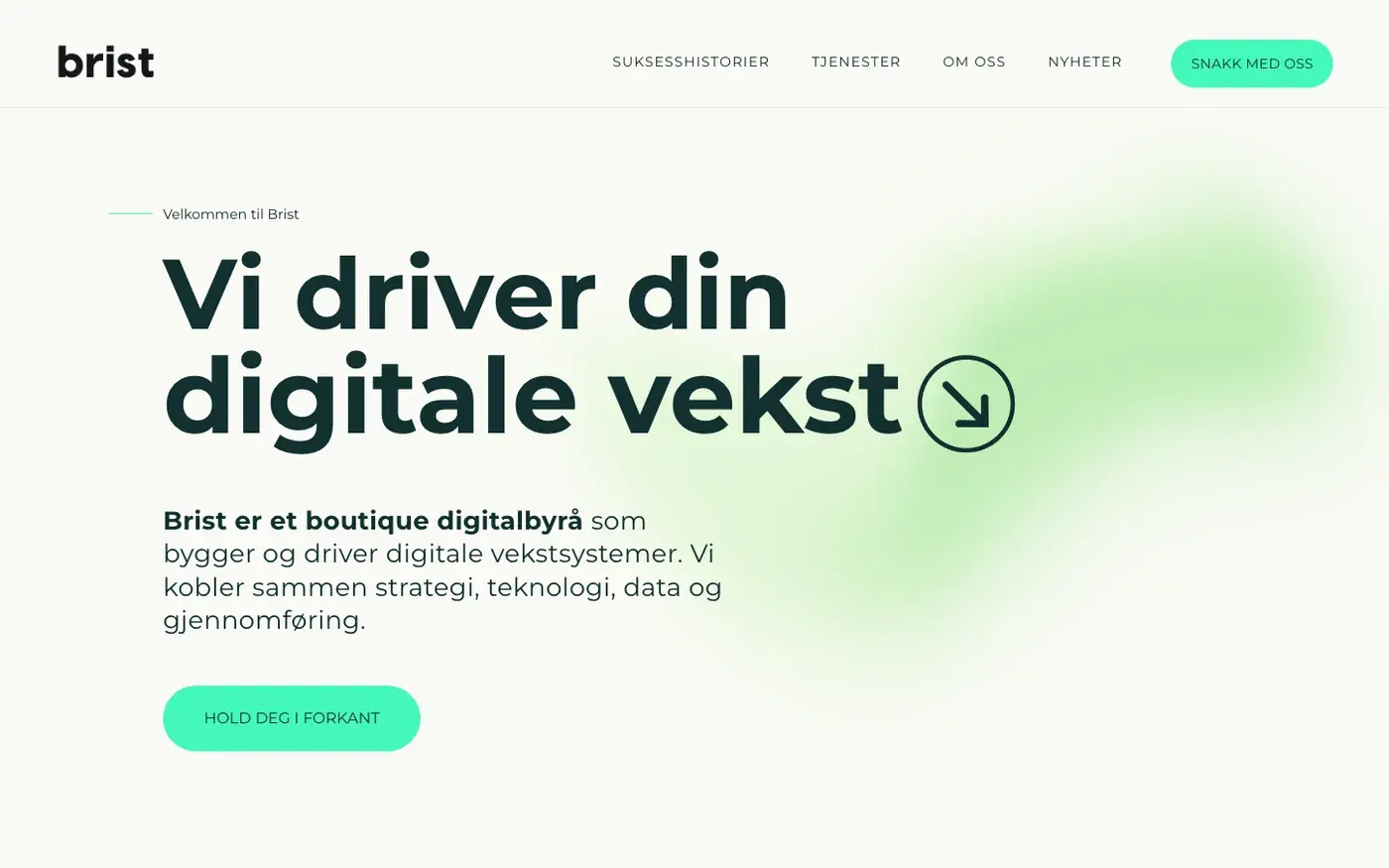 Nettsiden slik den er i dag
