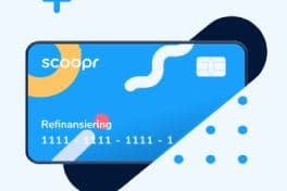 Illustrasjon av et refinansieringskort fra Scoopr